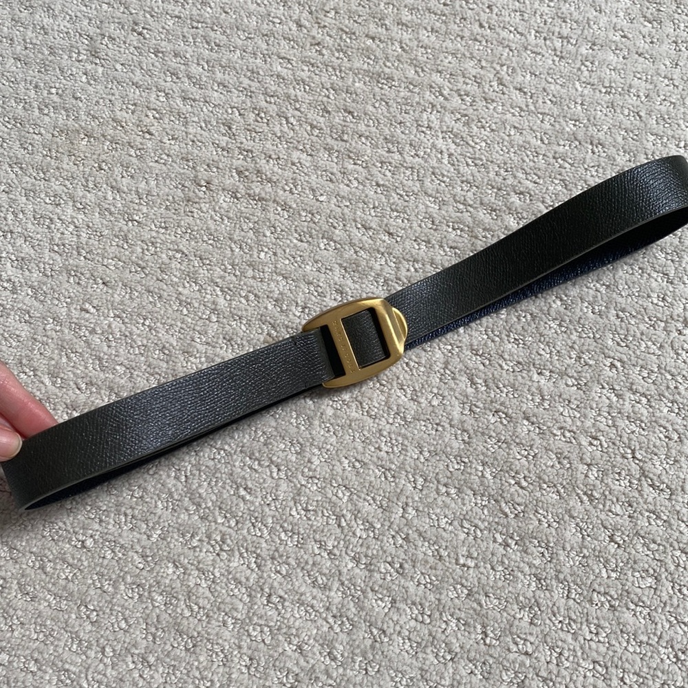 Marc Jacobs Olive Leather Pebbled Adjustable Belt XS